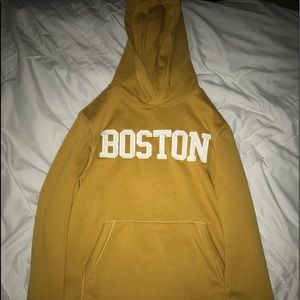 Yellow Boston Slip over Hoodie